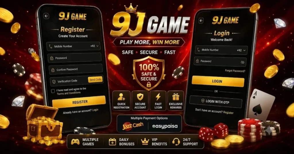 9J game Register and Login
