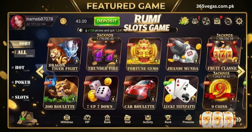Rumi Slots Dashboard