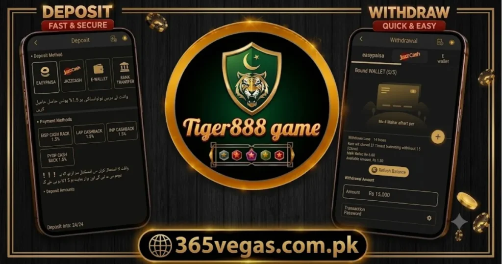 Tiger 888 Deposit and Withdraw