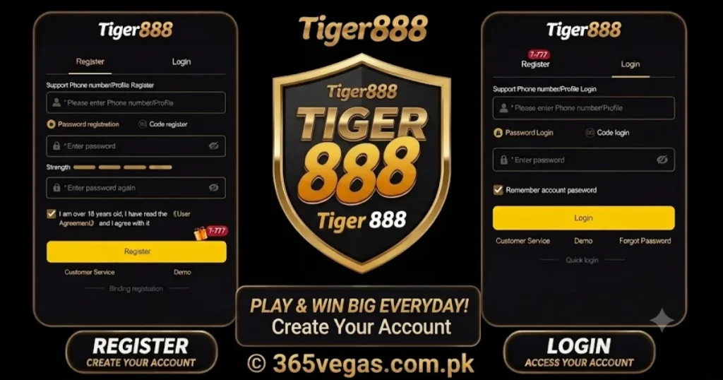 Tiger 888 Register and Login