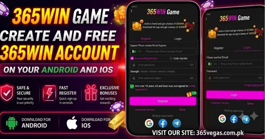 365 Win Register and Login
